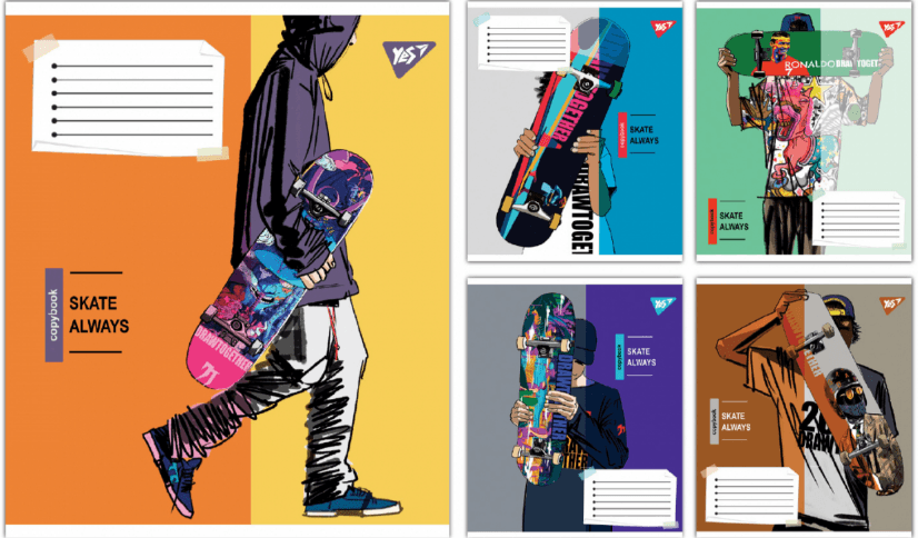 Зошит 60арк. кліт. Yes Skate is always №767815(10)(160)