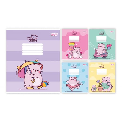 Зошит 12арк. кліт. YES Pembe the cat №769087(25)(500)