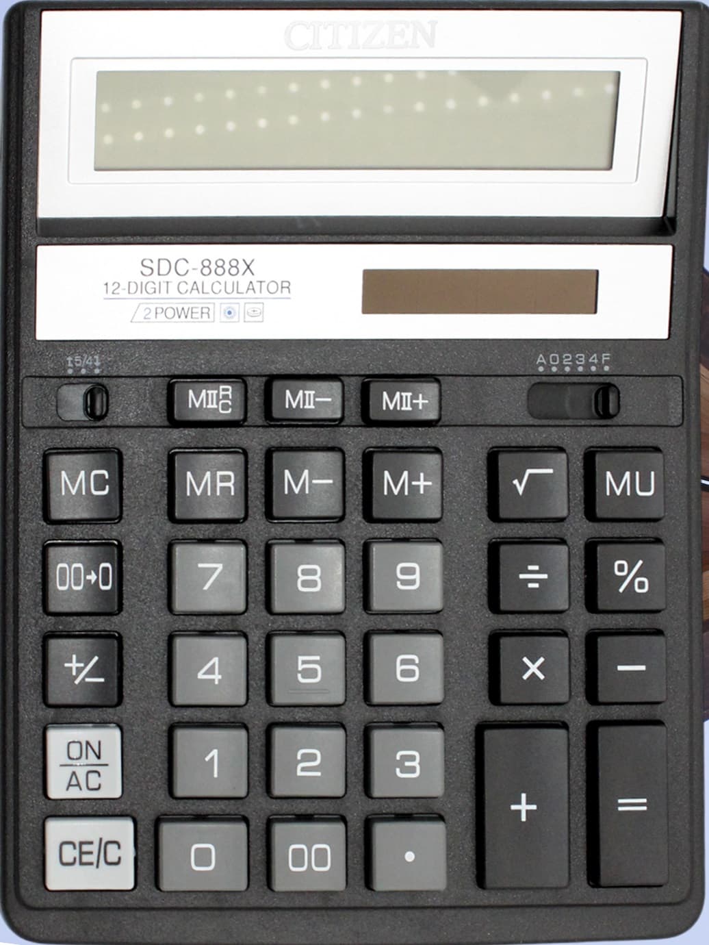 Калькулятор Citizen 12-разрядный черный SDC-888XBK