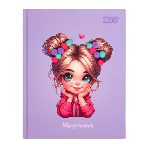 Дневник шк. А5 тв. обл. "Cute Girl" 40л. №911710/Yes/(20)