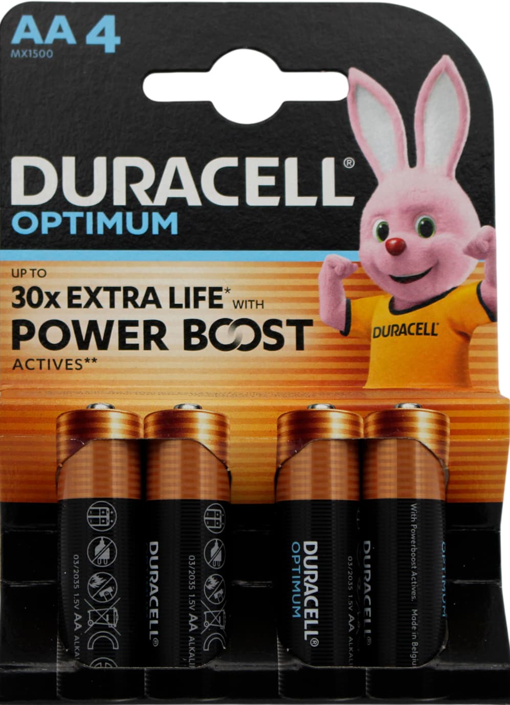Батарейки Duracell Optimum LR-06/блістер 4шт(20)