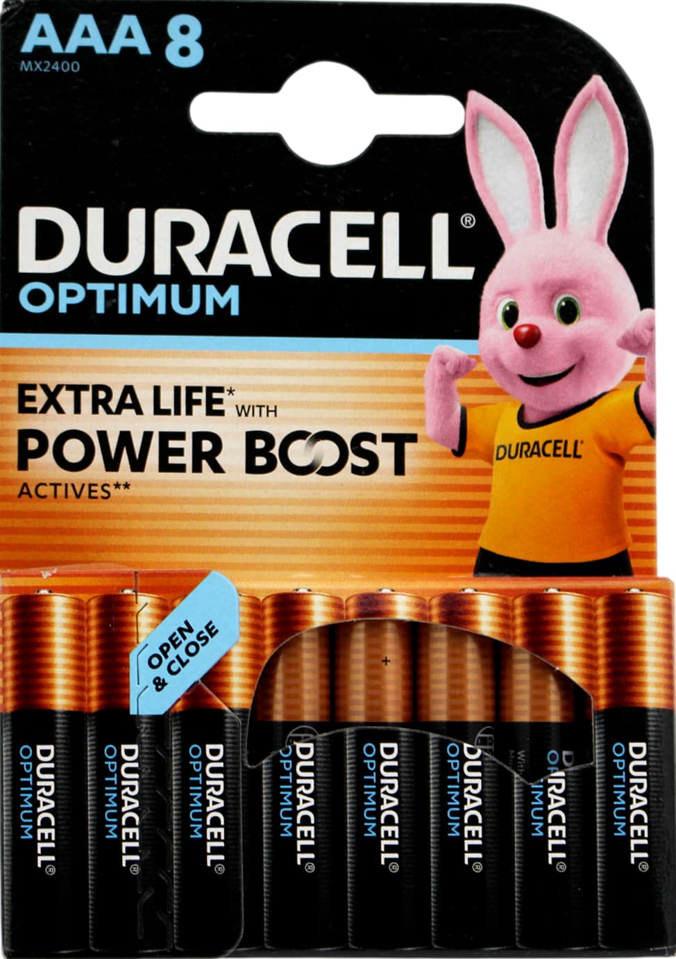 Батарейки Duracell Optimum LR-03/блістер 8шт(10)