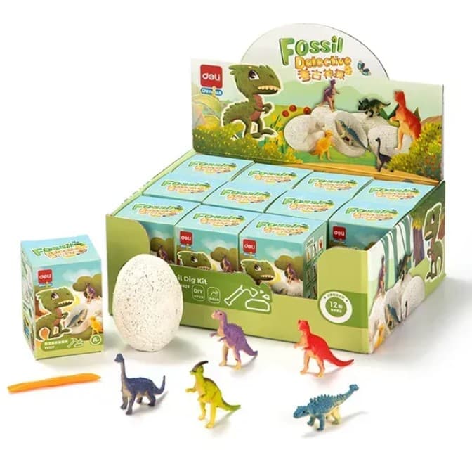 Игра "Раскопки" яйцо Dino 12видов №EH764/Deli/