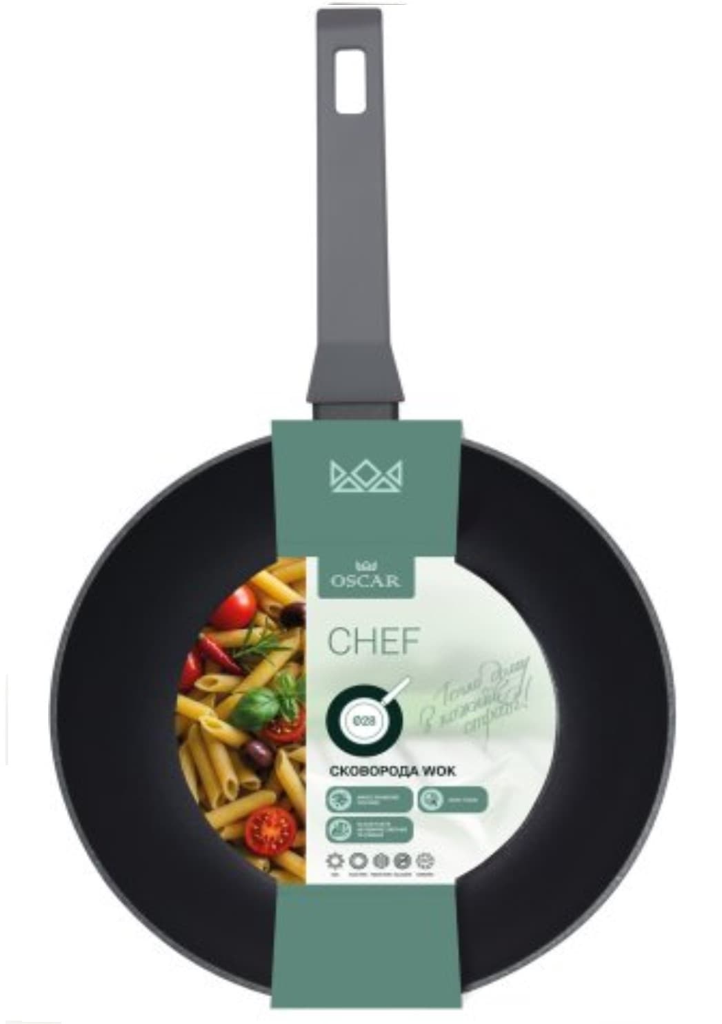 Сковорідка алюм. антиприг. покриття "Oscar Chef Вok" 28см №OSR-1101-28/n