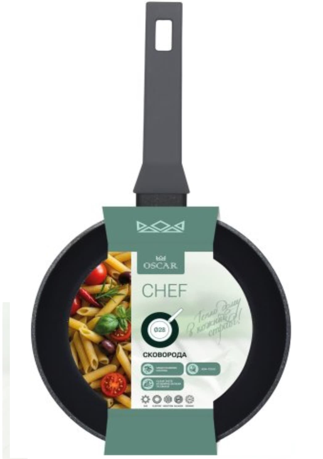 Сковорідка алюм. антиприг. покриття "Oscar Chef" 28см №OSR-1101-28/n