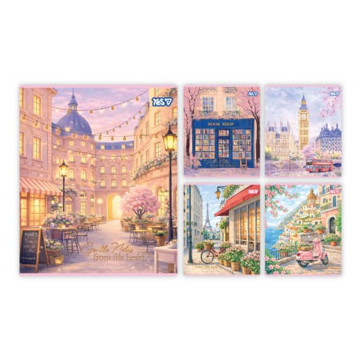 Зошит 24арк. лін. YES золото+soft touch Travel diary №768562(25)(500)