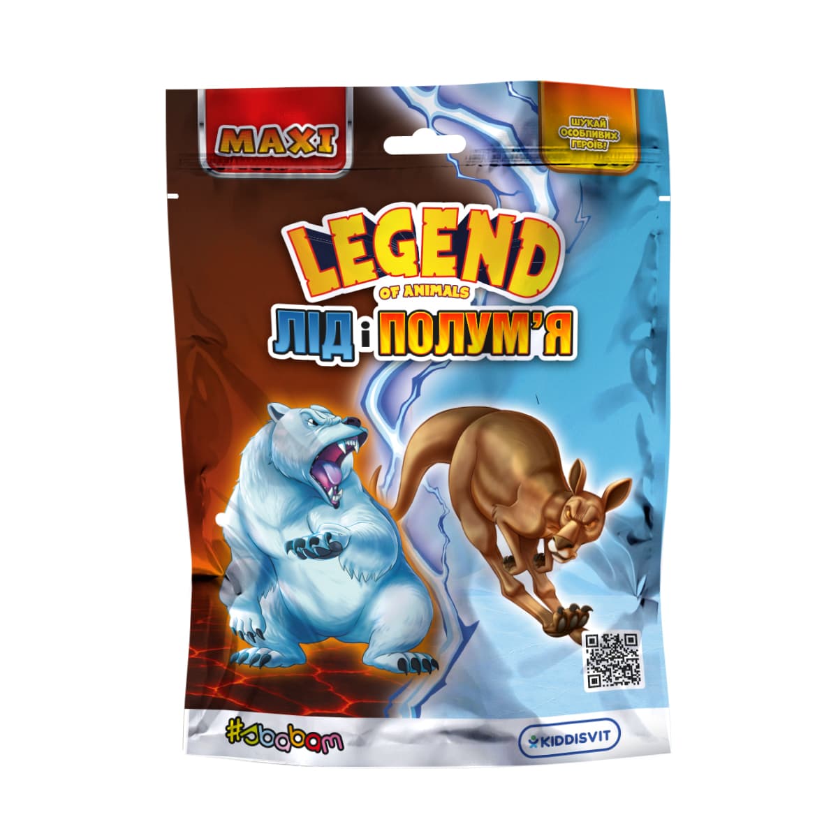 Стретч-іграшка "ЛІД І ПОЛУМ’Я" серії LEGEND OF ANIMALS МАКСІ №60/CN25/КіддіСвіт/