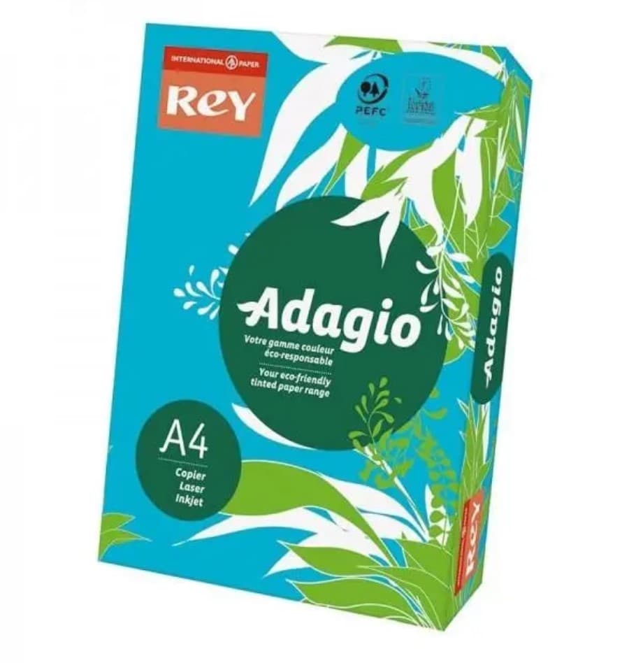 Папір кольор. А4 160г/м інт. REY Adagio Deep Blue 51 (синій)(10)