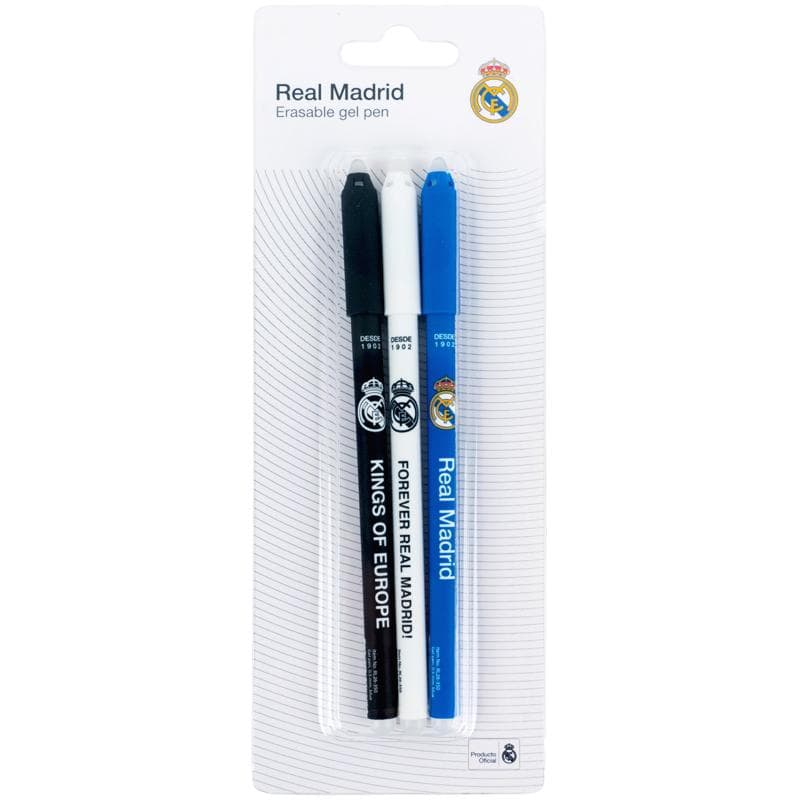 Набір ручок гел. "Kite" №RL26-350/3BL Real Madrid 3шт "пиши-стирай" 0,5мм синя(4)