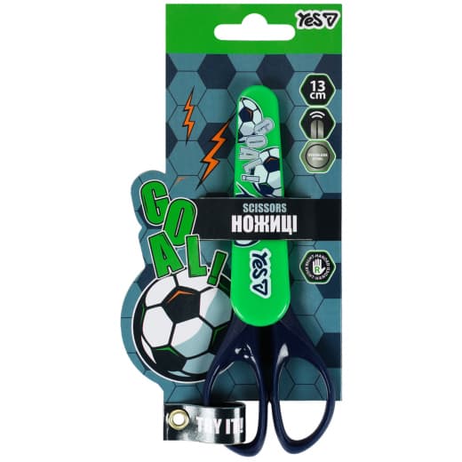 Ножиці дит. "Yes" №480486 Football у футлярі 13см