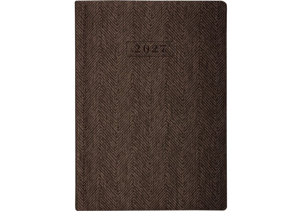 Ежедневник A5 Optima датированный 2027 Tweed коричневый O26126-07  