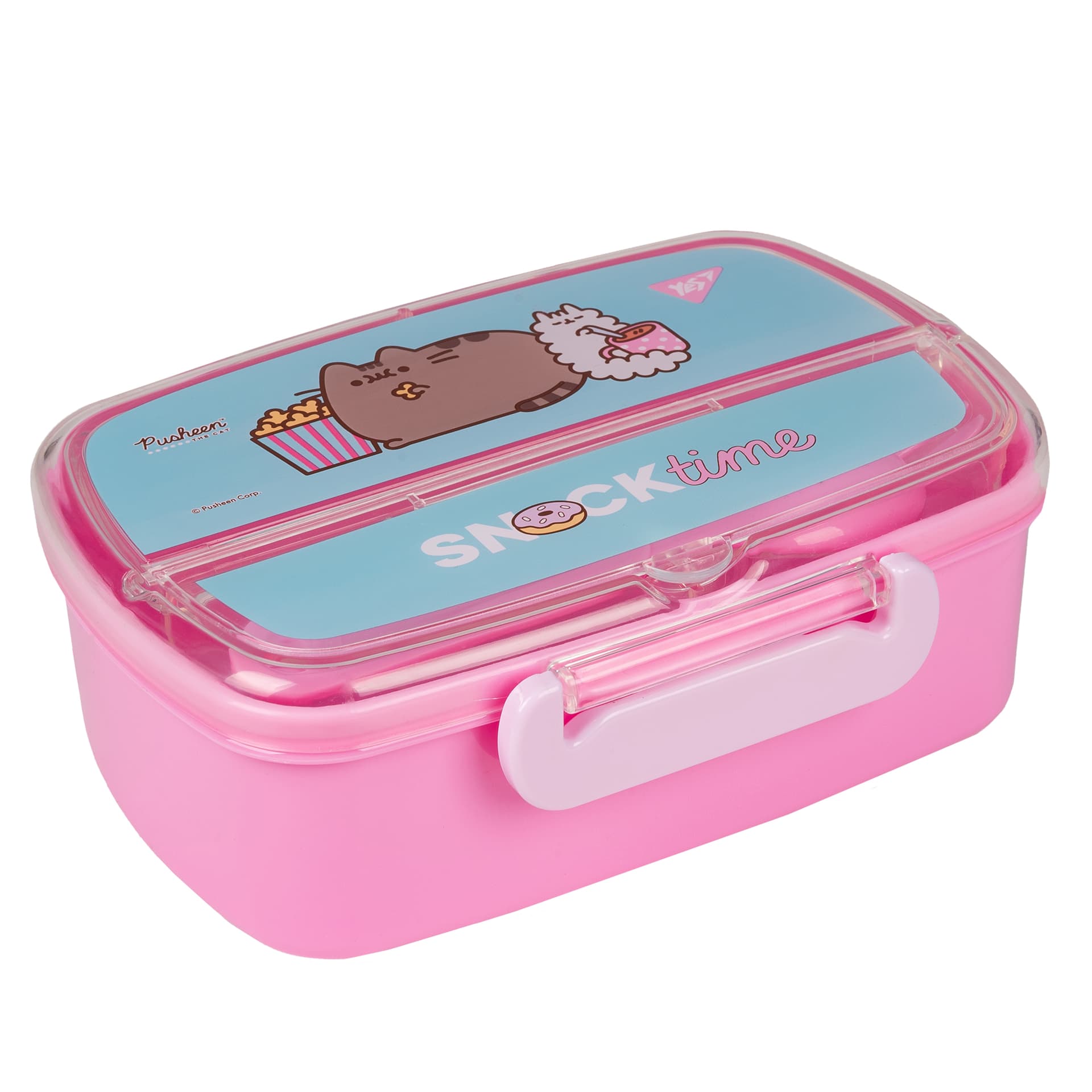 Ланч бокс пласт. "Yes" 750мл Pusheen,с принадлежностями №708161(24)(48)