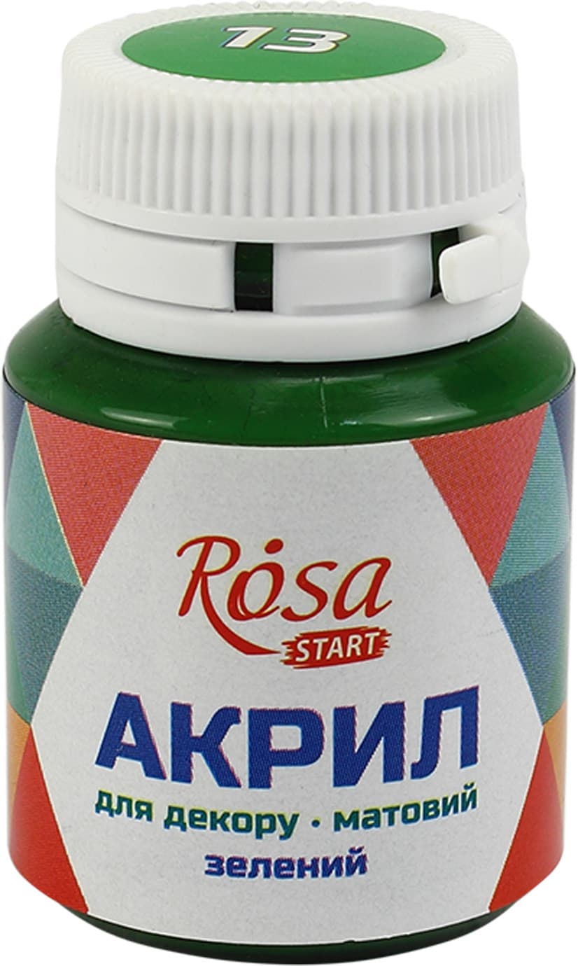 Акрил для декору Rosa Talent 20мл матовий зелений 20013/9153