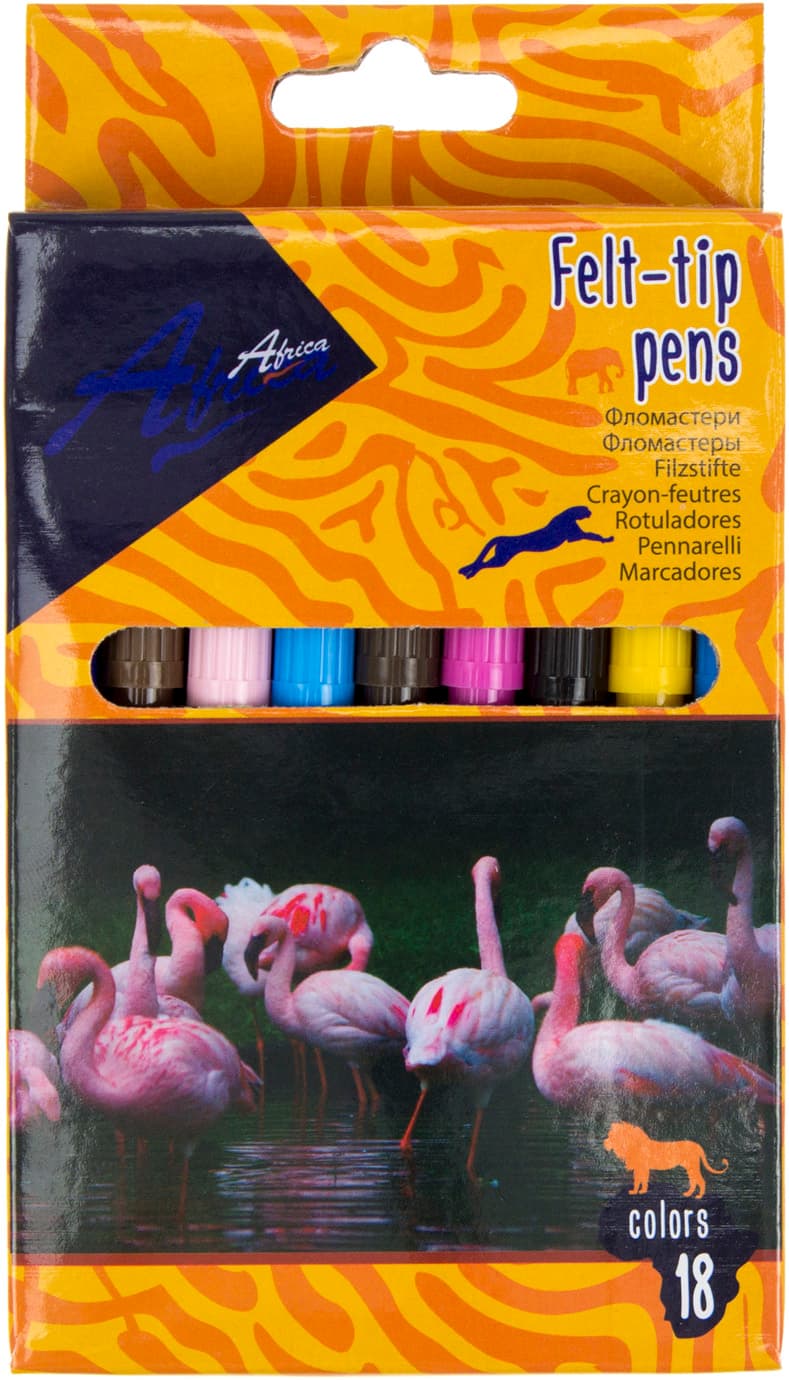 Фломастери Economix 18 кольорів Animal story (24) E11231