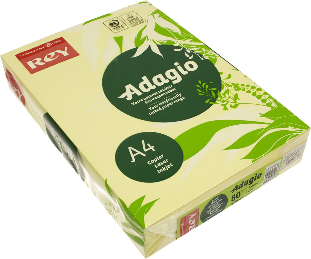 Папір кольоровий А4 80г/м2 пастель Rey Adagio Canary 03 світло-жовта (10)