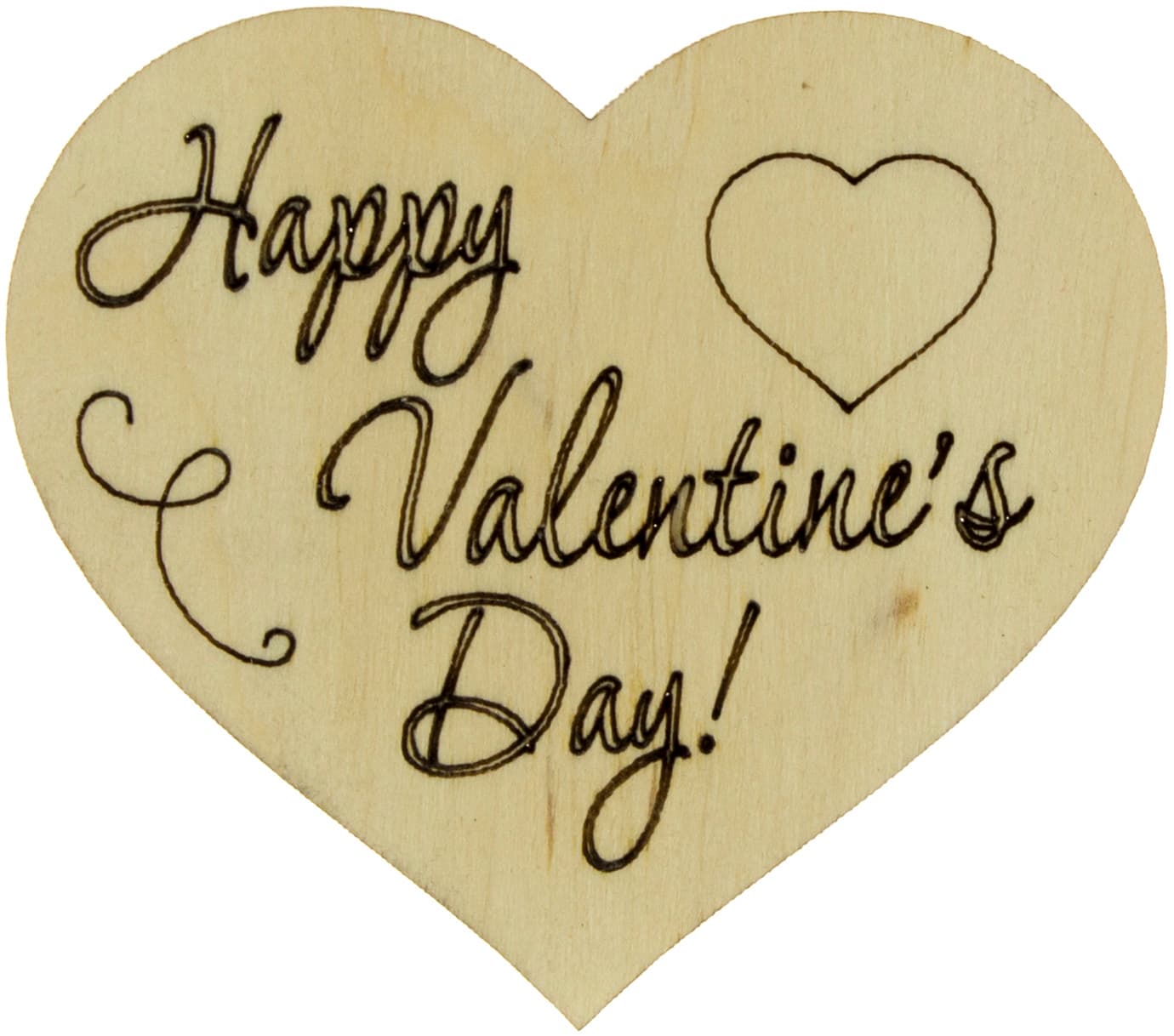 Серце Happy Valentine's Day! 6х8 см фанера (5)