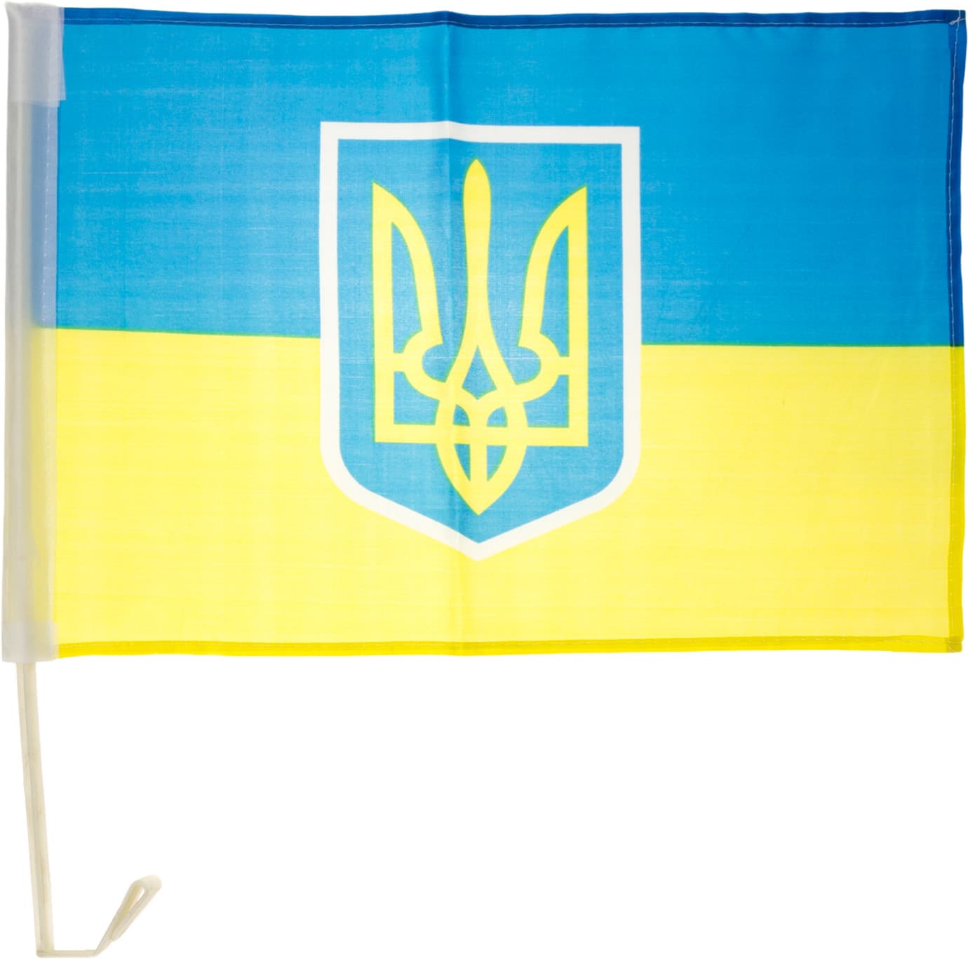 Флаг Украины авто с креплением на стекло 30х45см (10) (100)