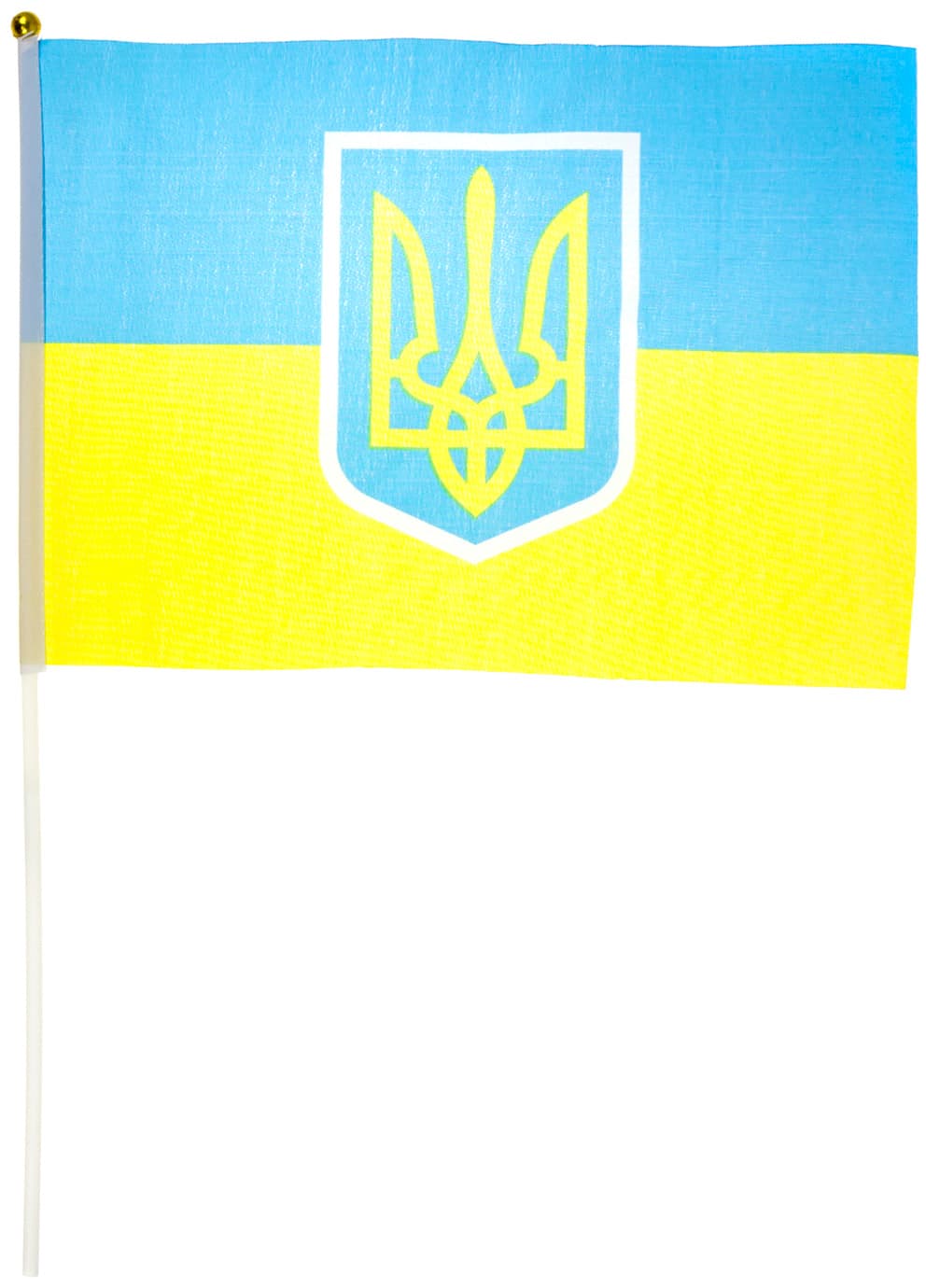 Флаг Украины с трезубцем 20х30см (12) (2400)