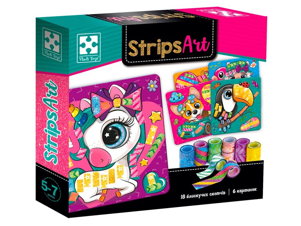 Набір для творч. "Strips Art. Щасливі мордочки" №VT4433-13 укр(10)