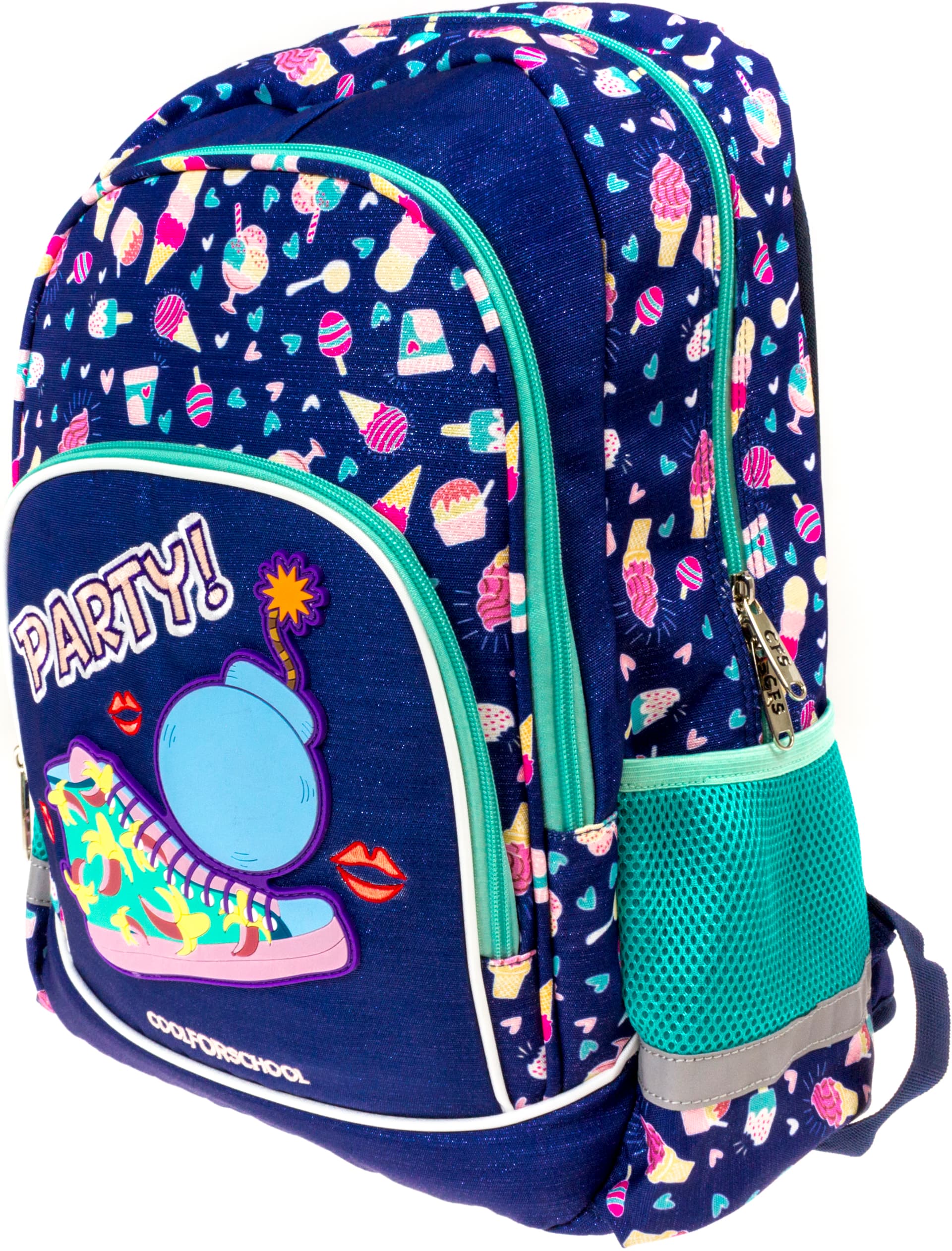 Рюкзак "CoolForSchool" Party 2від.,3карм. 15" з блискітками №CF86524