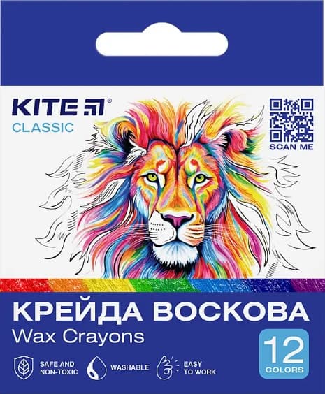 Мел воск. "Kite" №K-070 12цветн. Classic(24)