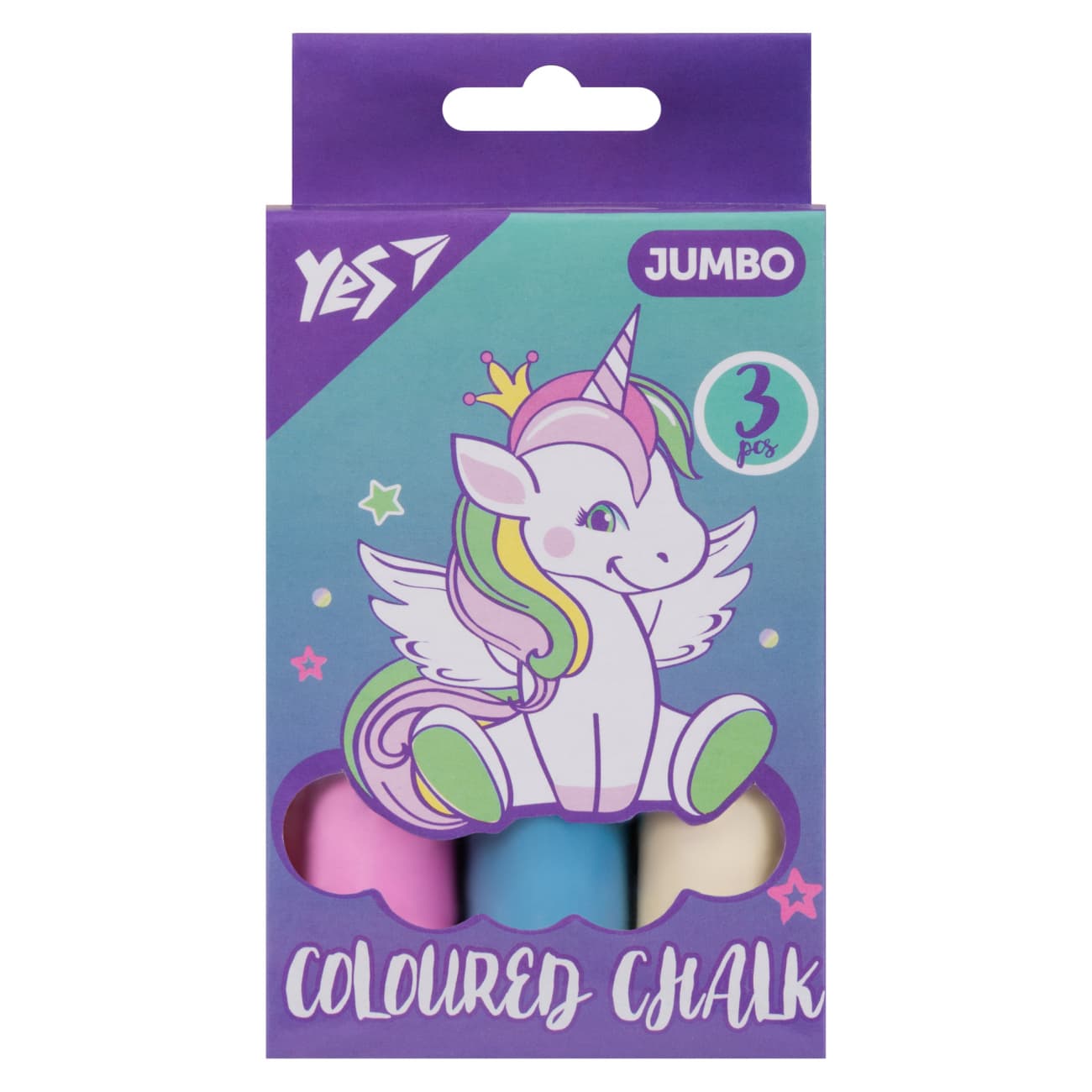Мел цветн. "Yes" №400495 3шт Jumbo Glamour(12)(120)