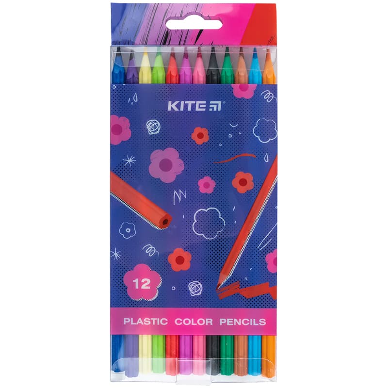Олівці кольор. 12 кольор. "Kite" №K24-049-1 Kite Flower(12)(192)