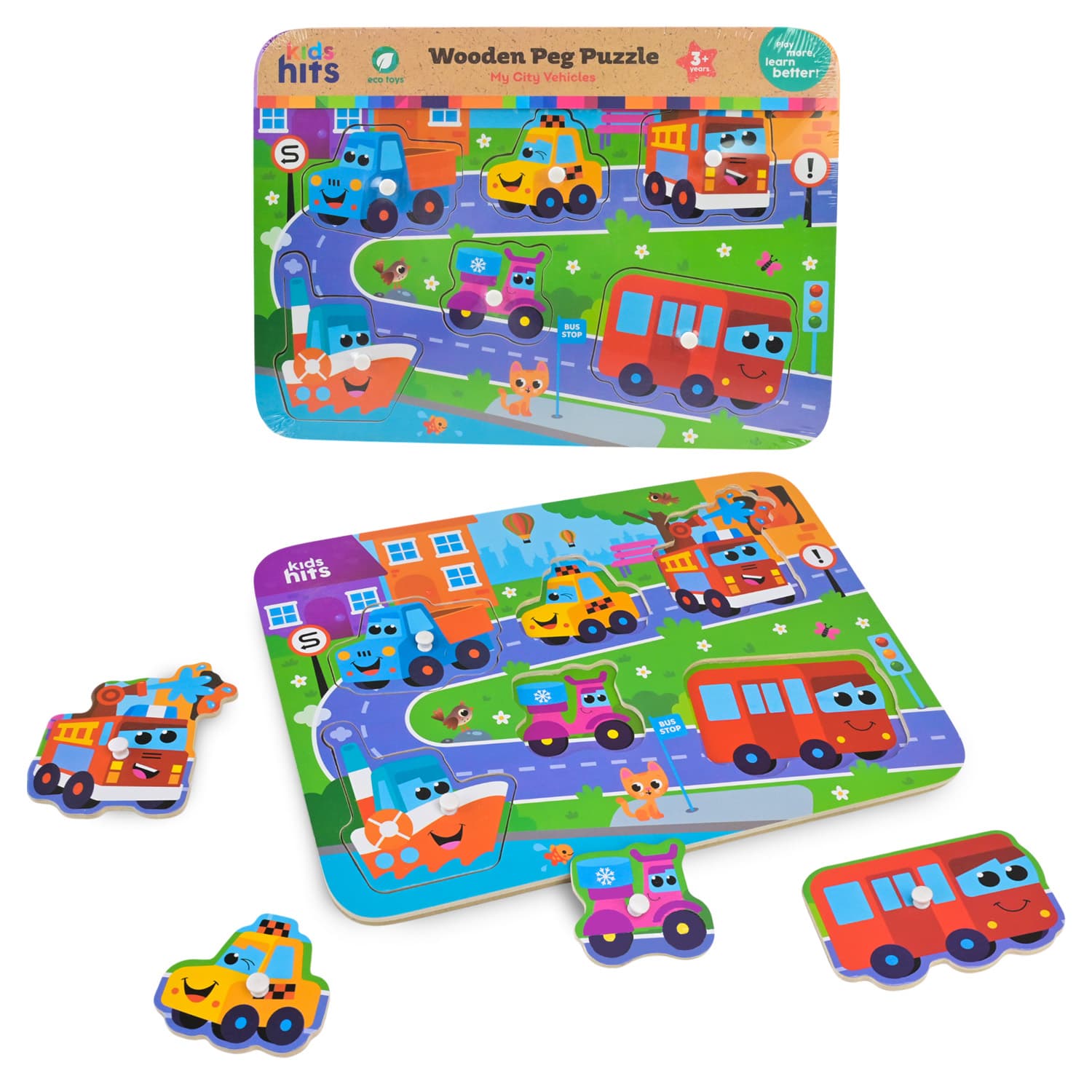 Игрушка деревянная KidsHits Пазлы,вкладыши 30х22х2 см №KH20/073(44) КИ