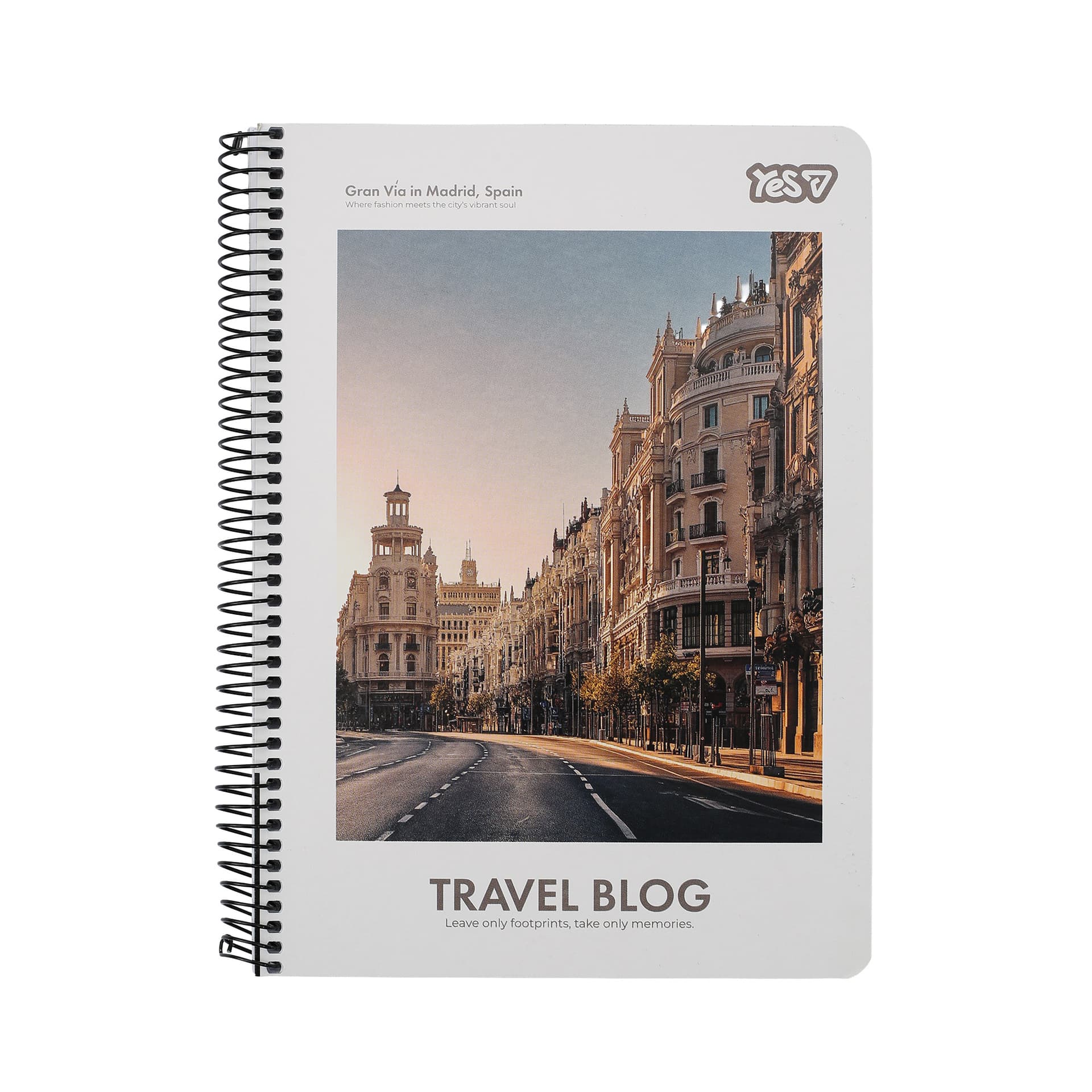 Блокнот пруж. бок А5 80арк. кліт. крафт Travel №152288/Yes/(60)