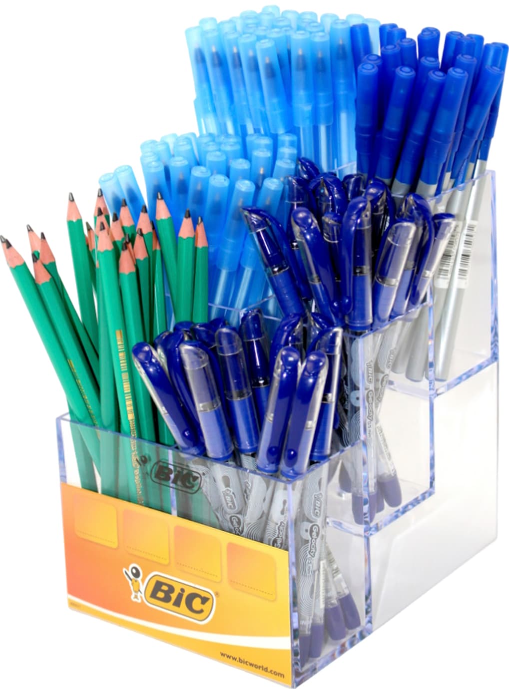 Дисплей настільний "Bic" з наповненням + подарунок 60 ручок Раунд Стік синя