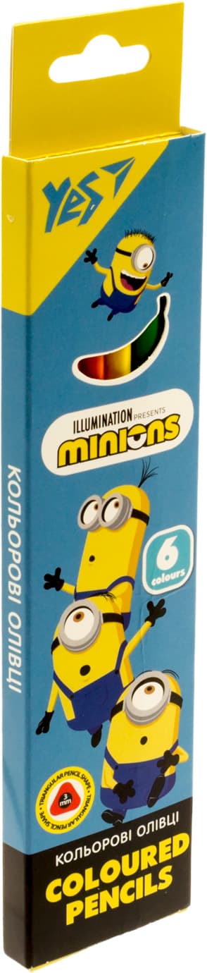 Олівці кольор. 6 кольор. "Yes" №290711 Minions(24)