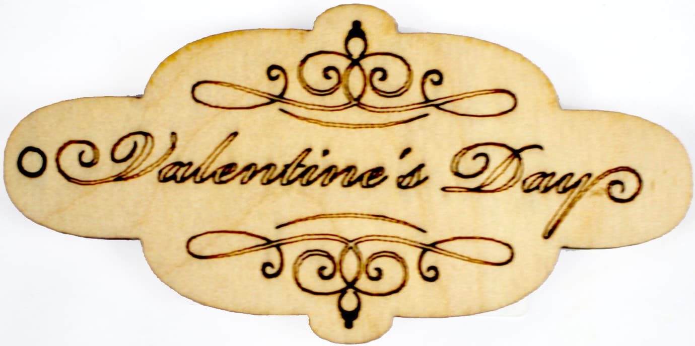 Напис-тег Valentine's Day 4х8 см фанера (5)
