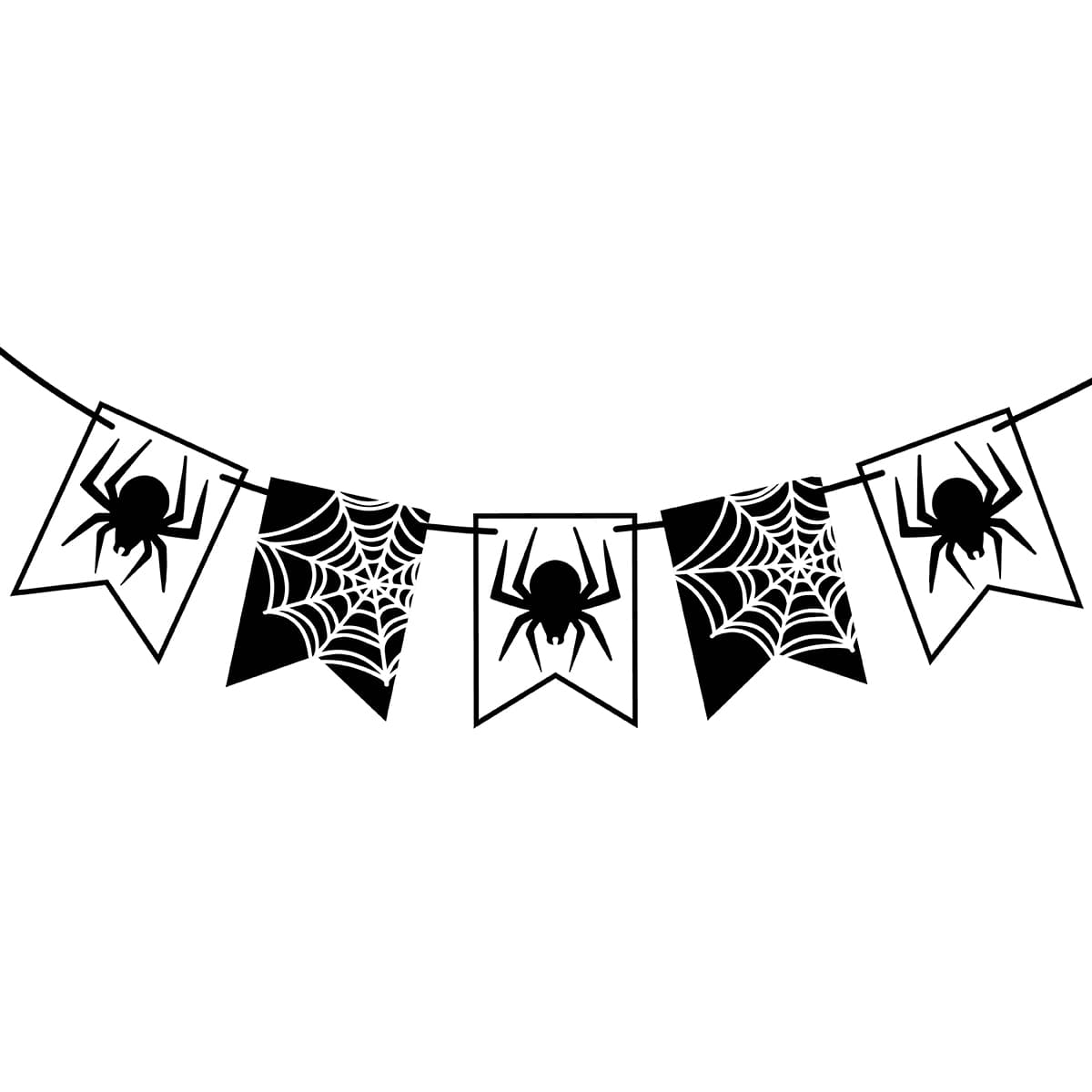 Гірлянда картонна Yes Spider 12 прапорців 3 м (1) №973628