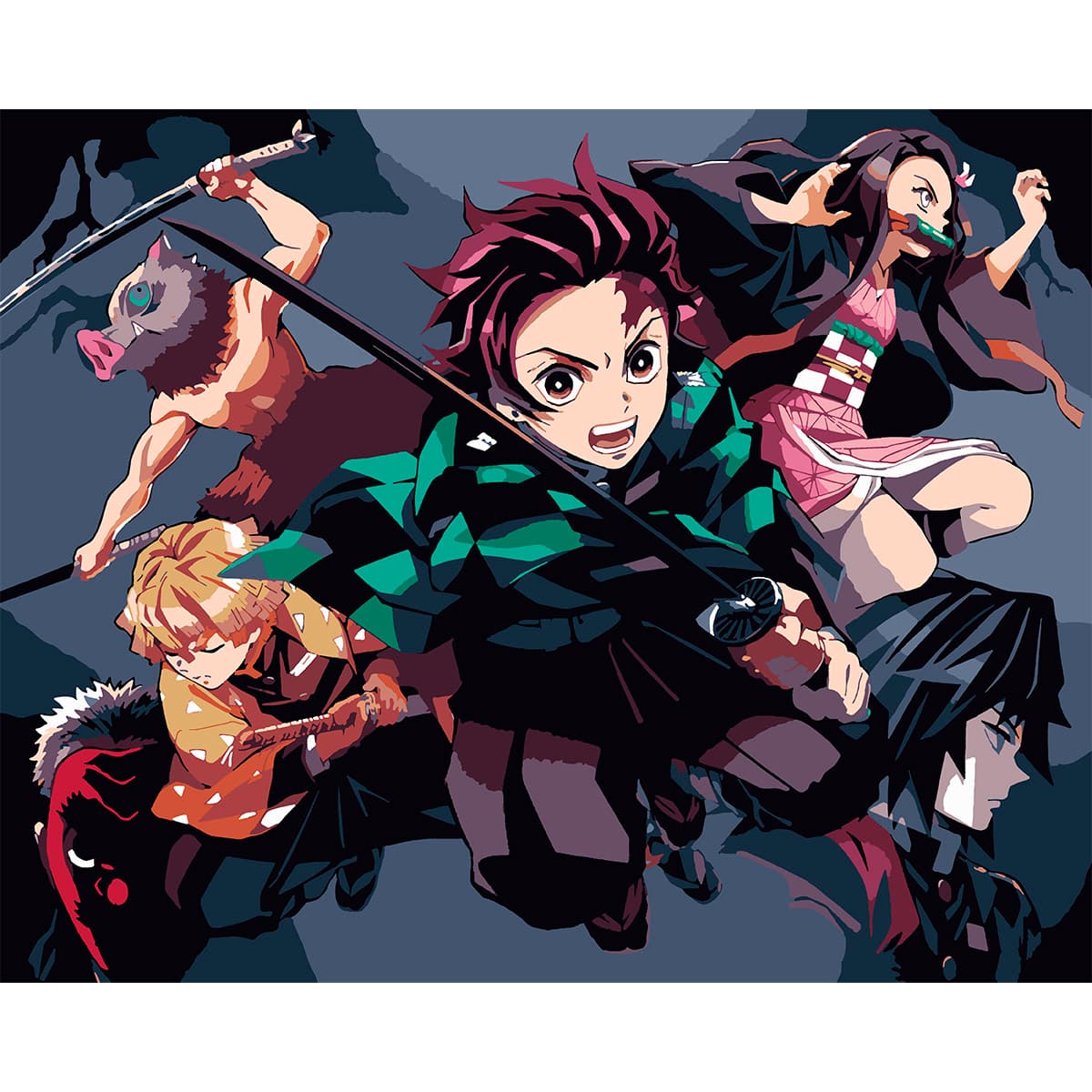 Картины по номерам "Santi" Demon Slayer. Heroes 40х50см №954416