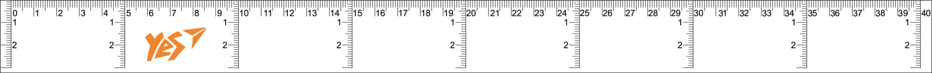 Линейка пластиковая прозрачная 40 см Yes 370459 (24)