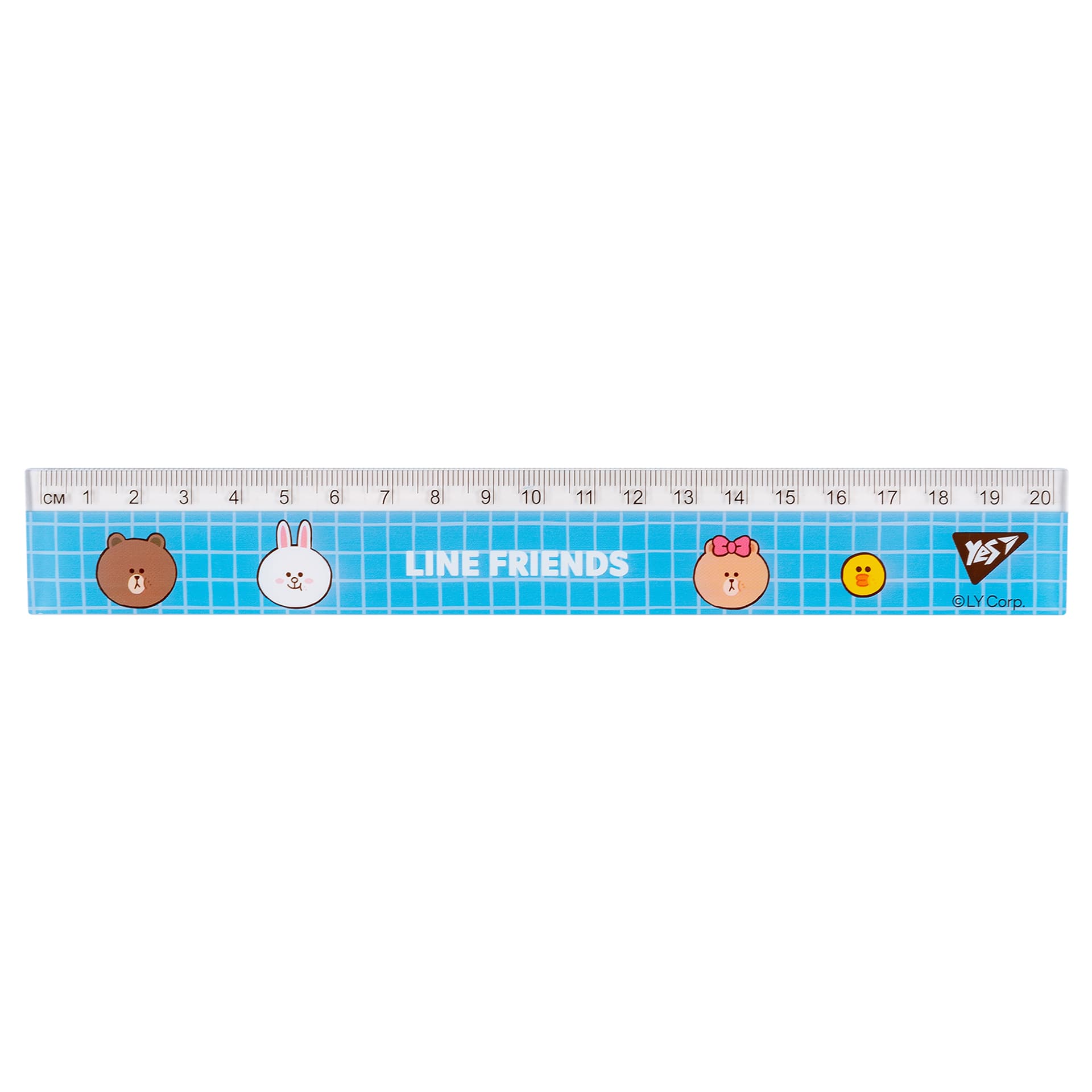 Линейка пласт. 20см "Yes" Line Friends №370667(20)(100)