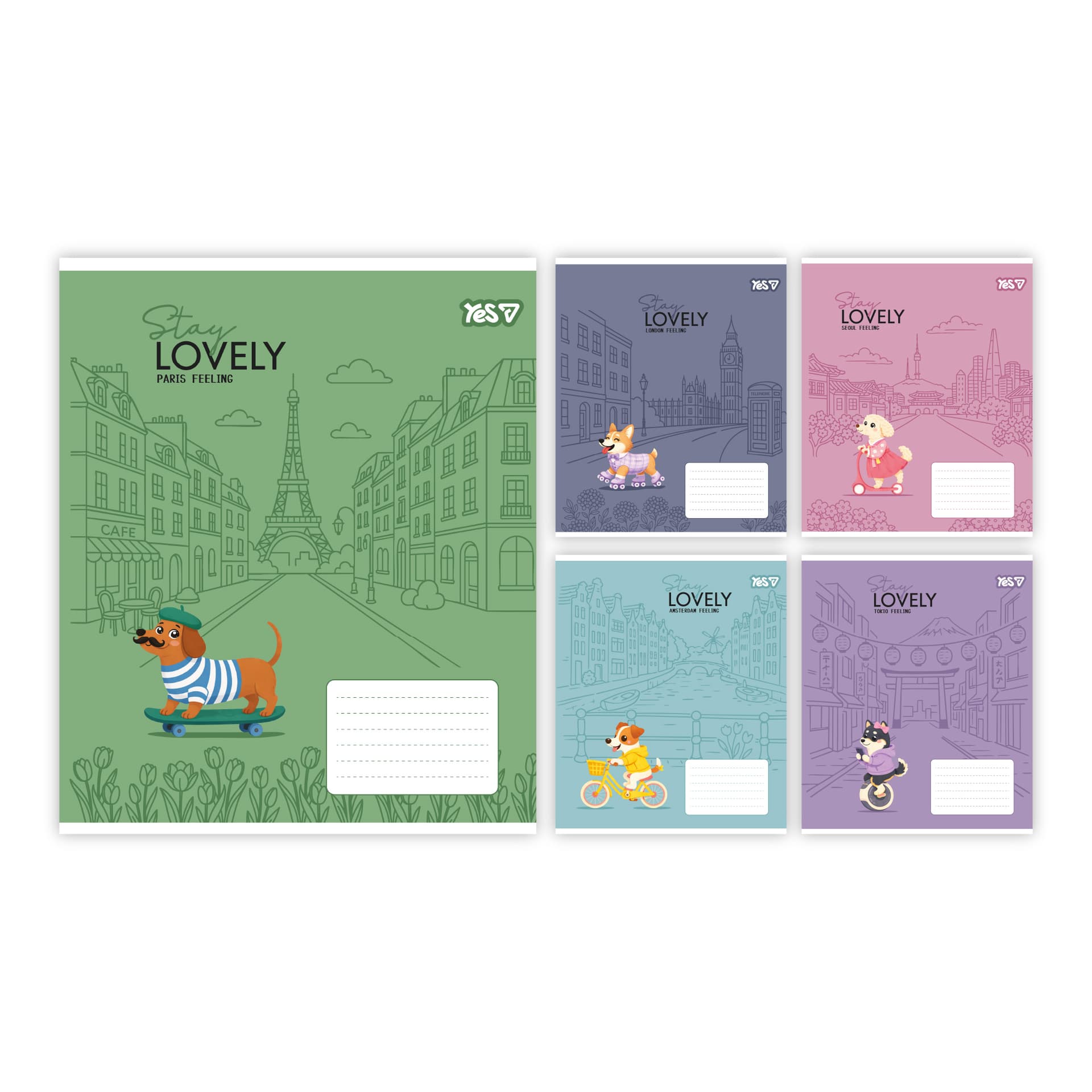 Зошит 12арк. кліт. YES Stay lovely №768765(25)(500)