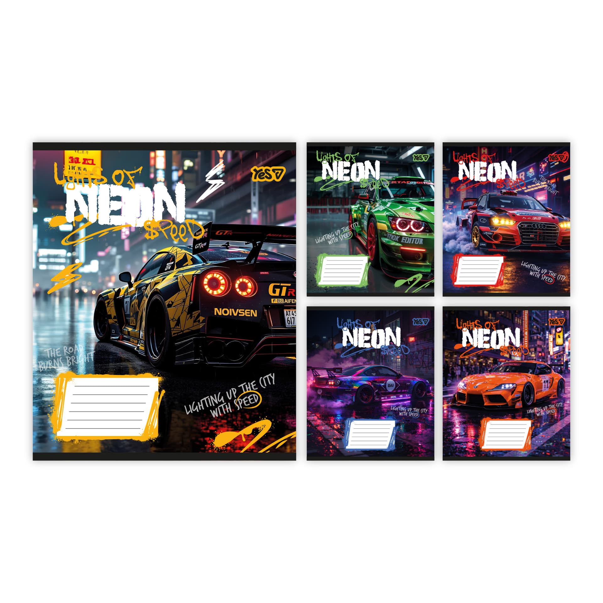 Зошит 24арк. кліт. YES Neon №768812